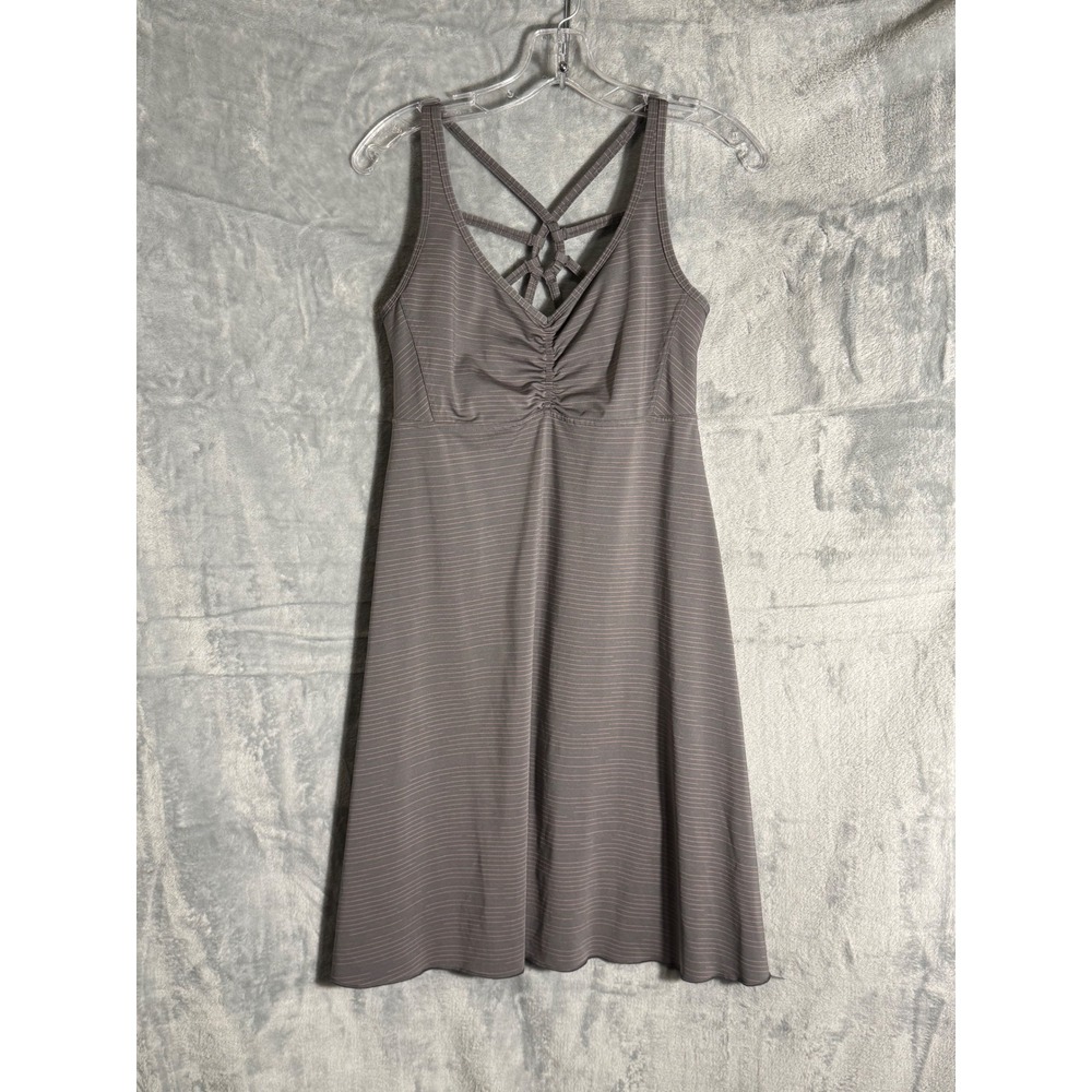 Prana active Dress Womens Medium Striped Strappy Back Built In Bra size M - Picture 1 of 15